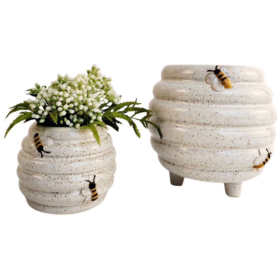 Beehive Planter White & Sand - 2 sizes available