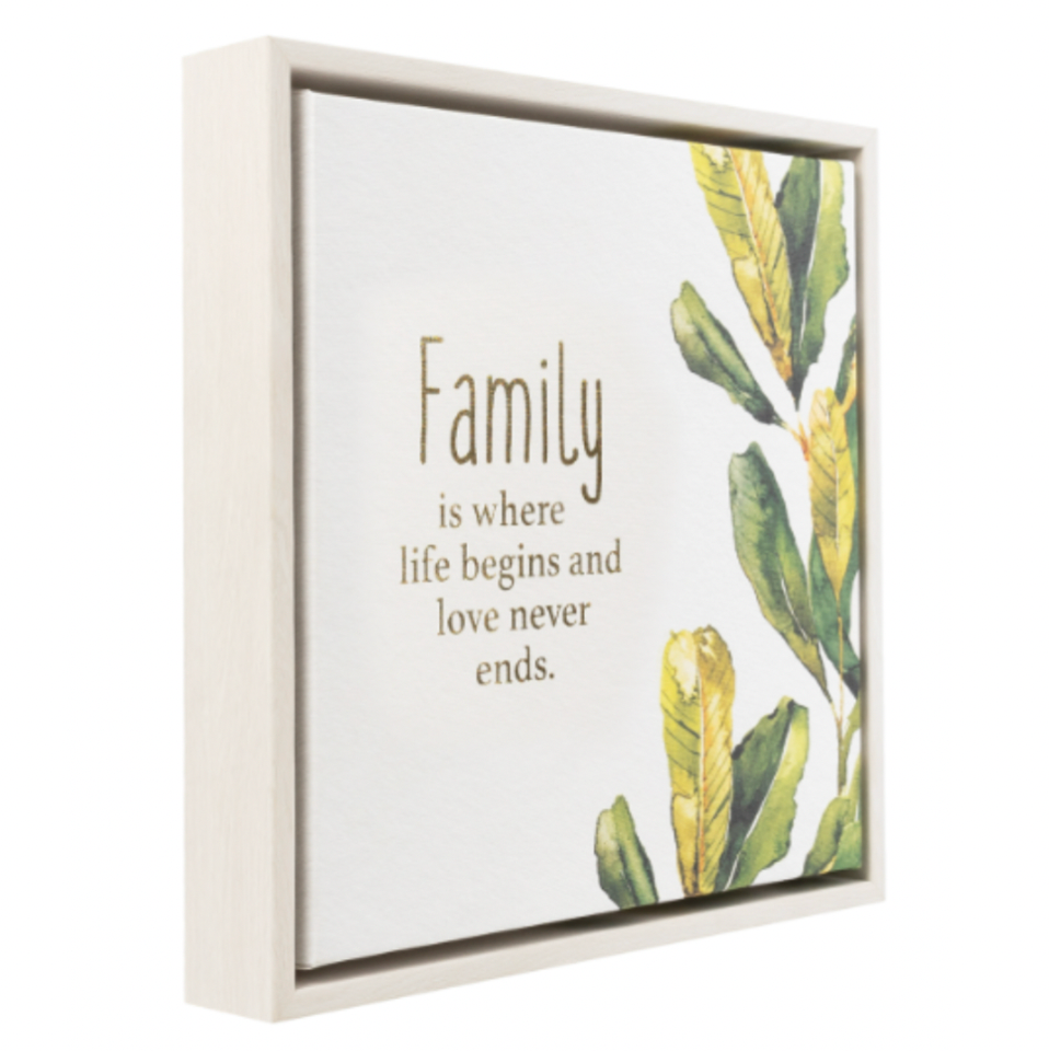 Greenhouse Family Framed Canvas 34x34cm