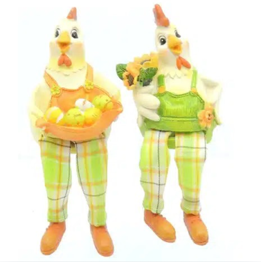 Rooster Shelf Sitters - Adz & Chelle