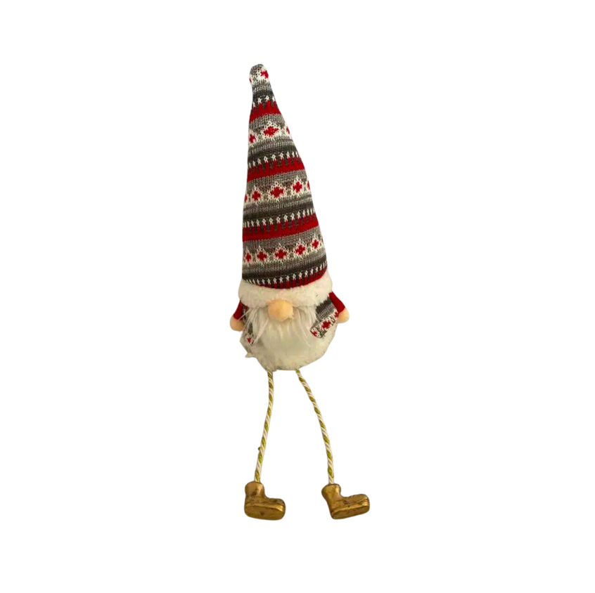 🎄Christmas Shelf Sitters - Santa Gnome 20cm (Grey&Red)