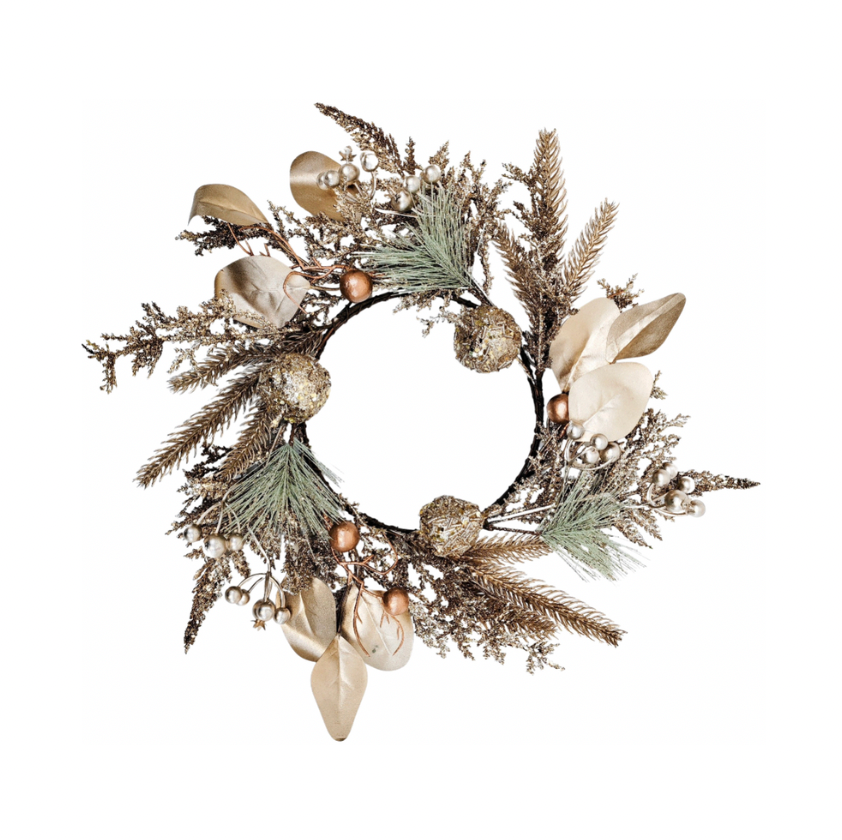 🎄 32cm Wreath with Fruit Champagne & Sage