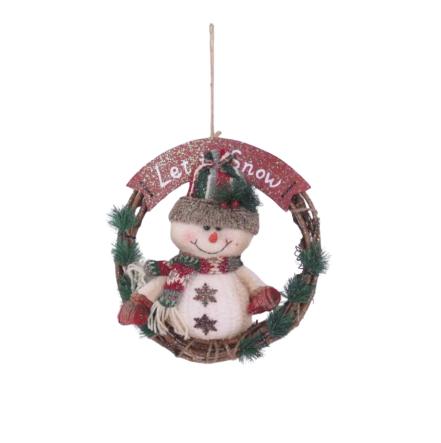 🎄 Alfie the Snowman - Wreath 33cm