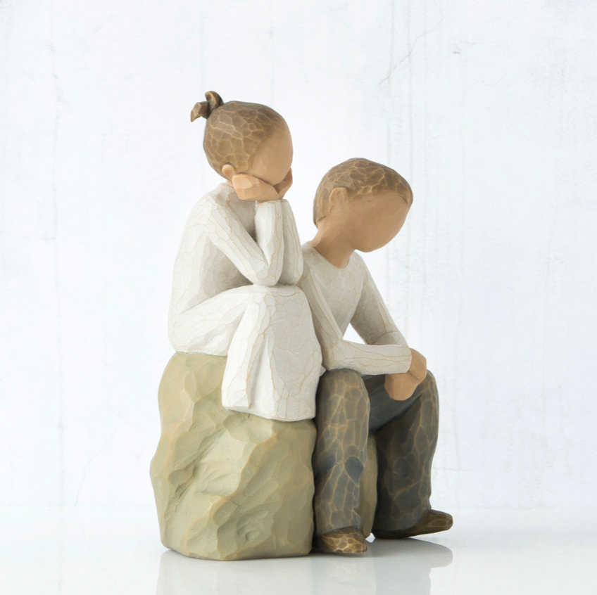 Brother and Sister Figurine