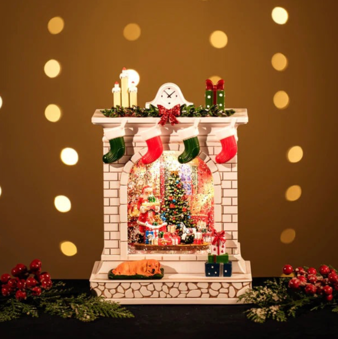 🎄 Snowing Fire Place