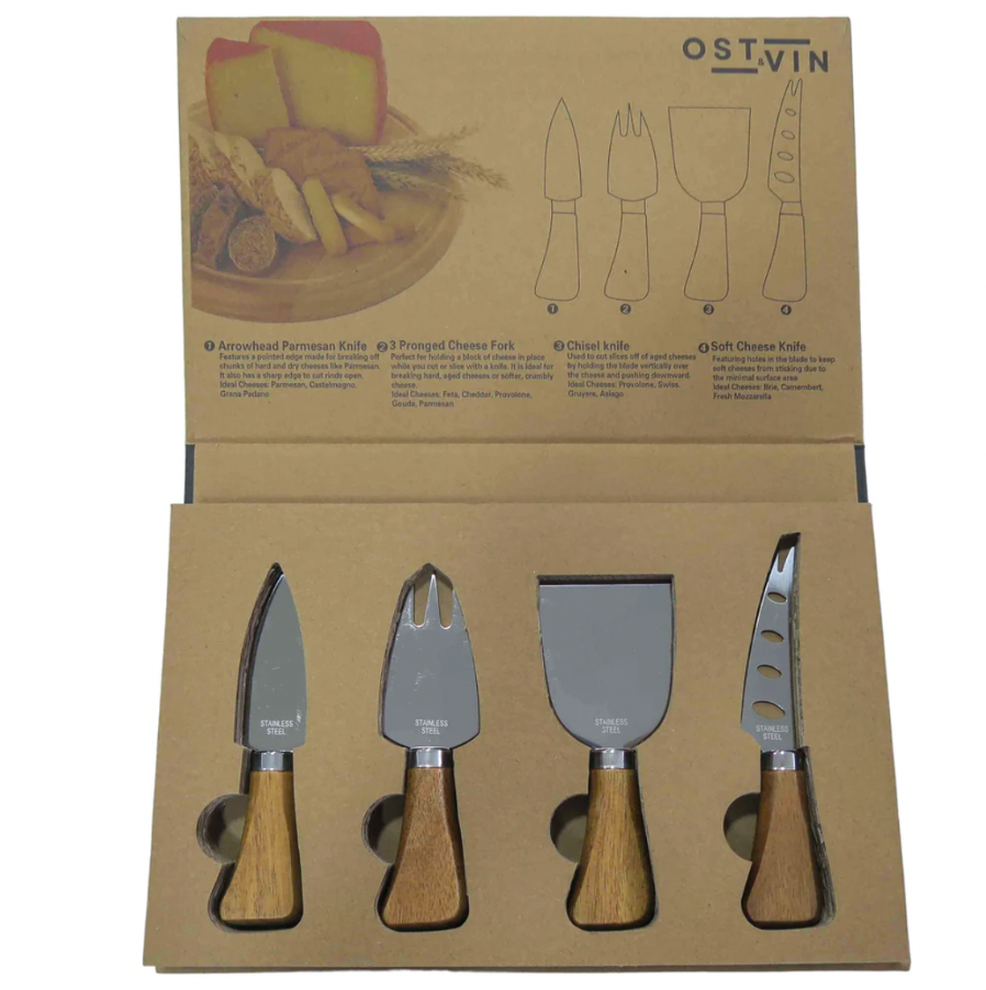 OST & VIN - 4pcs Cheese Knife Gift Set