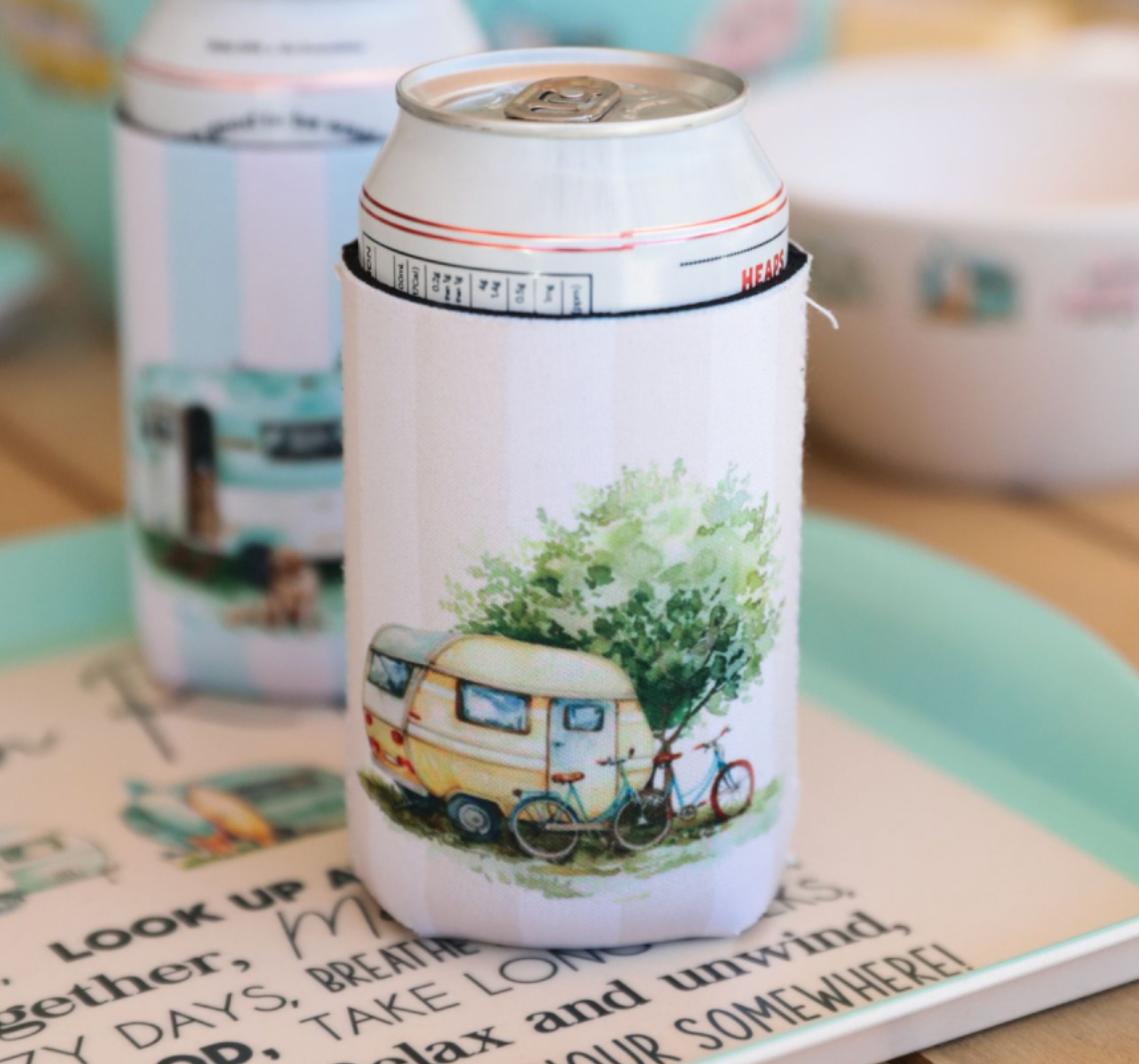 Caravan On The Road Stubby Cooler