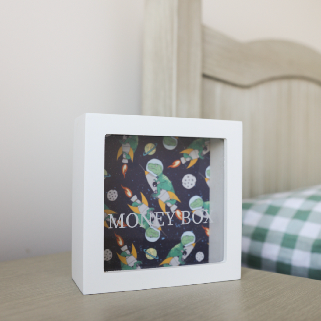 Kids Blank Dino Money Box