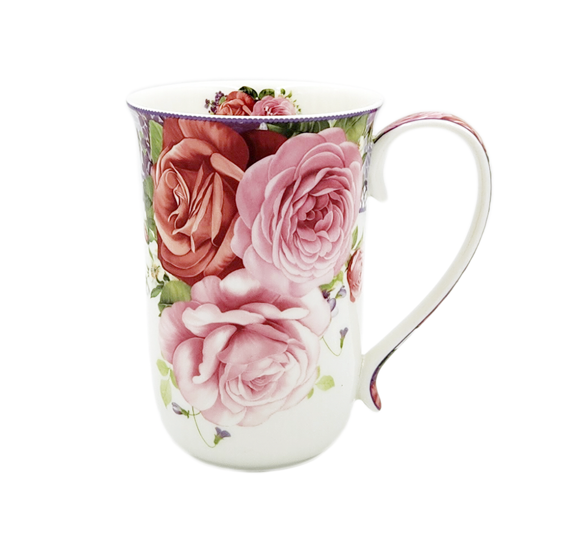Pink Rose without Gold Trim Mug - 2 Sizes