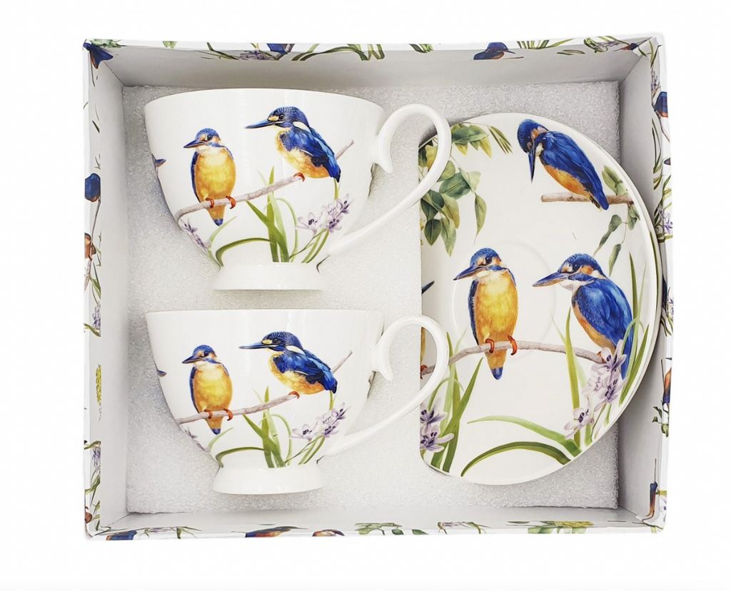 Kingfisher 2 Cup & 2 Saucer Set