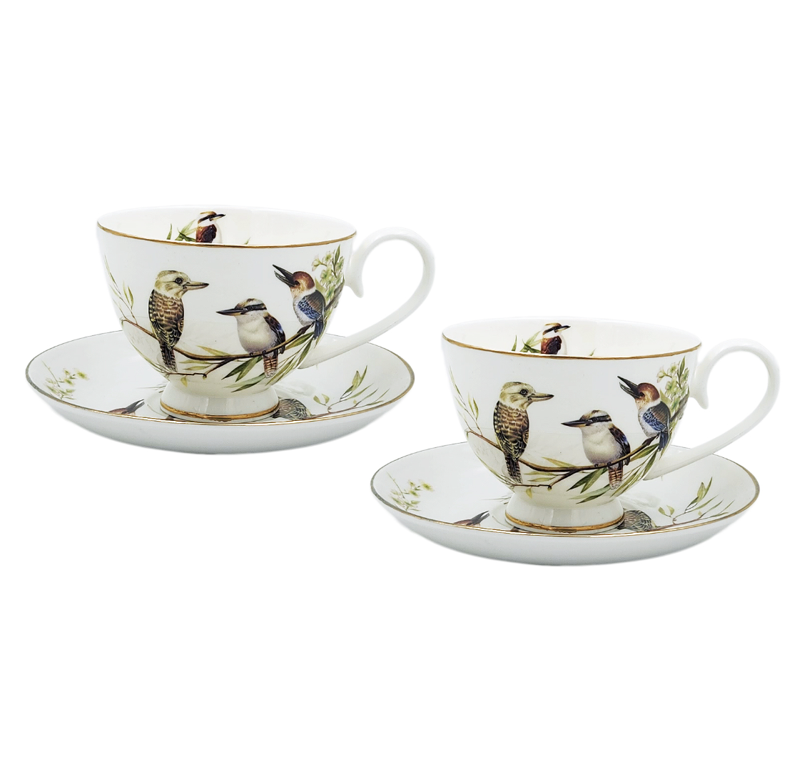 Kookaburra 2 Cup & 2 Saucer Set