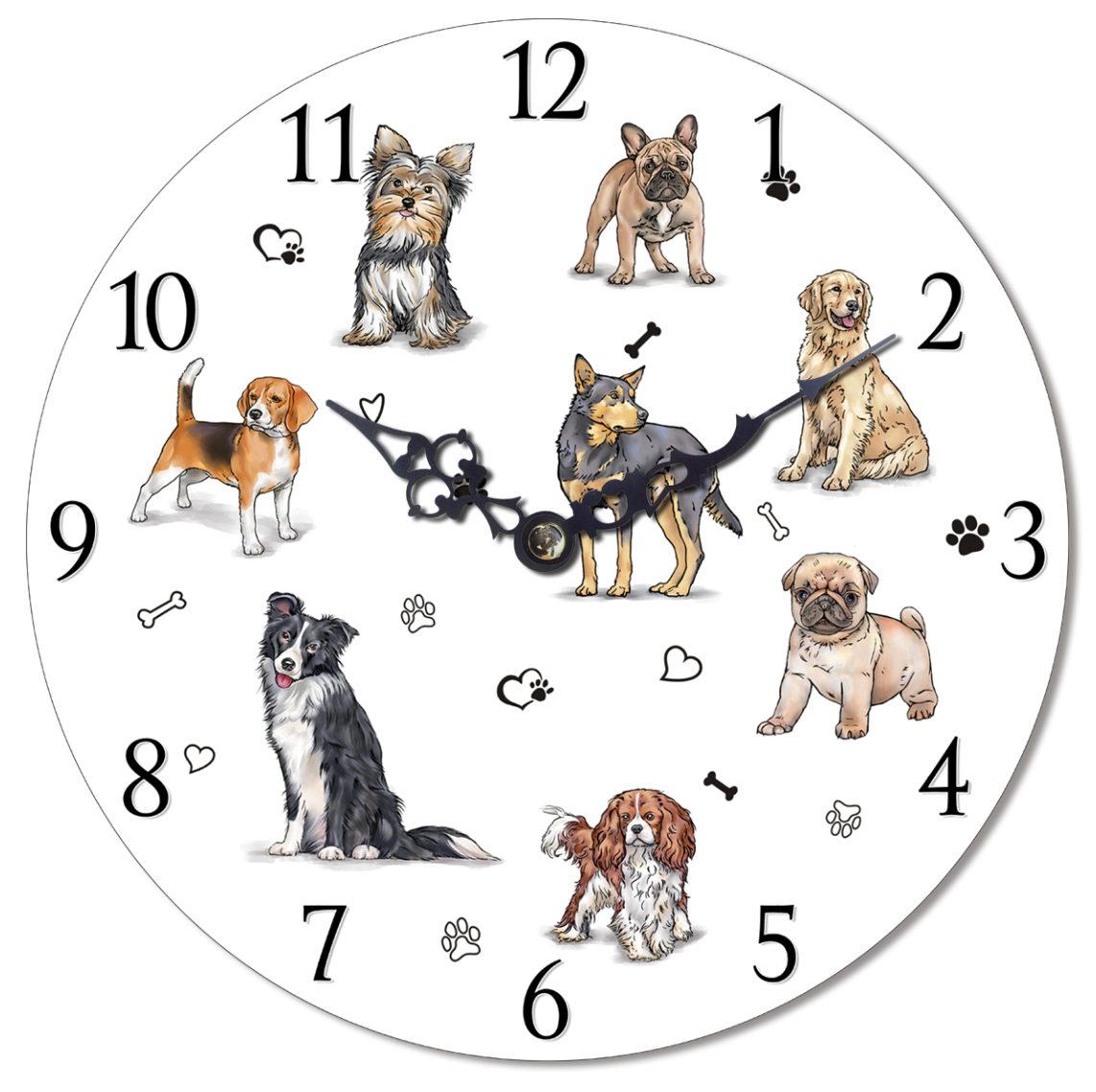 Dogs Table Clock