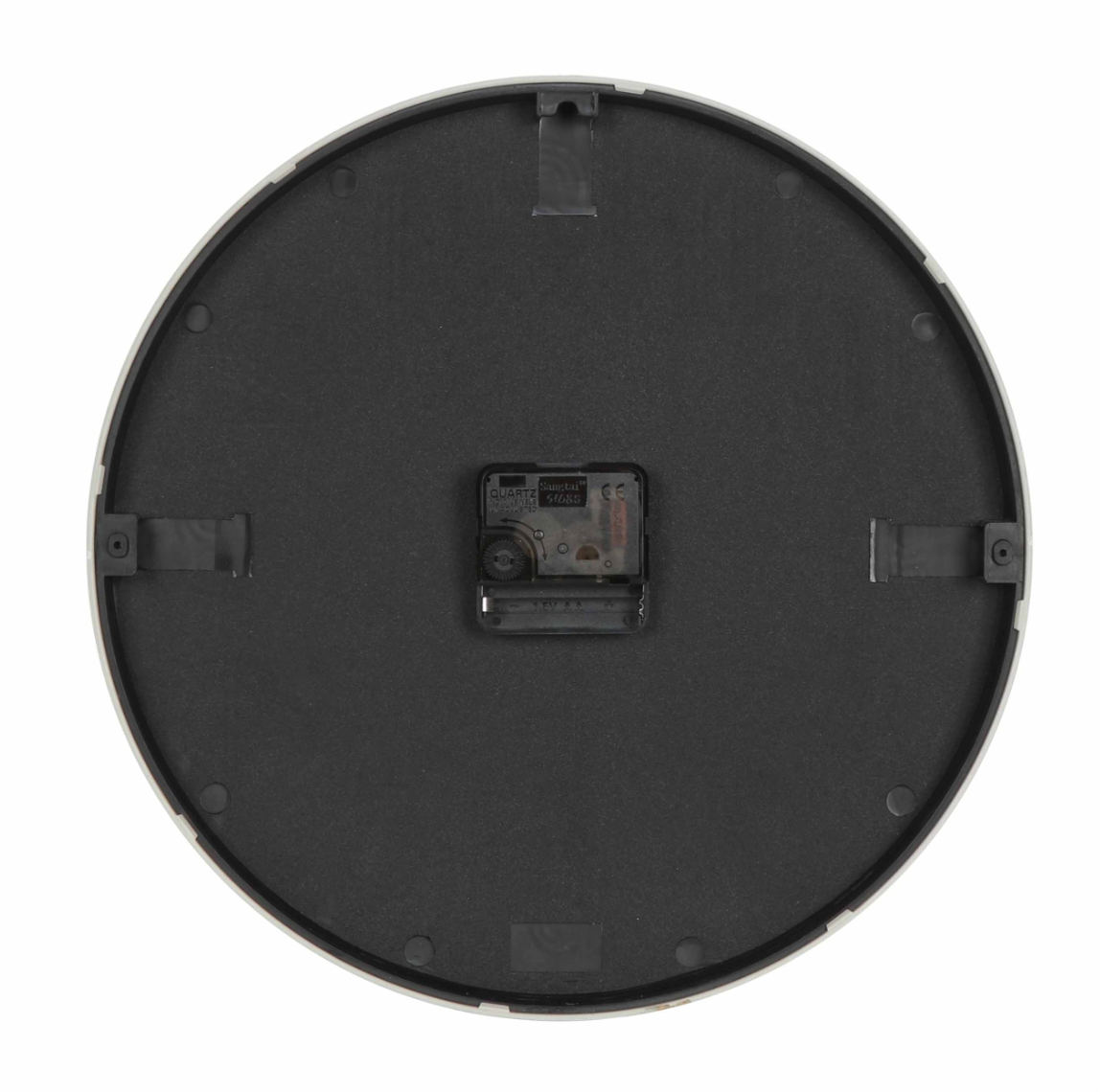 Plastic Black and Gold Wall Clock