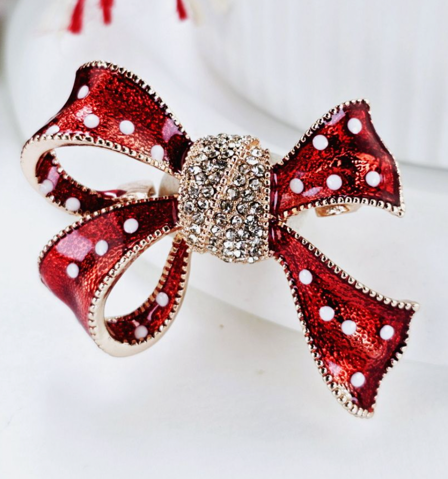 Brooch - Red Bow
