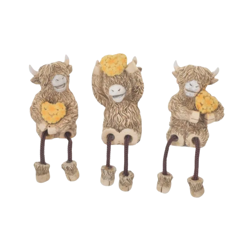 Highland Cow Dangly Legs - 3 Designs
