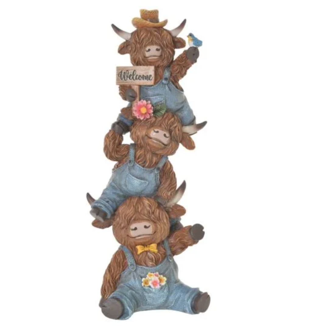 Highland Cow Sunflower Trio