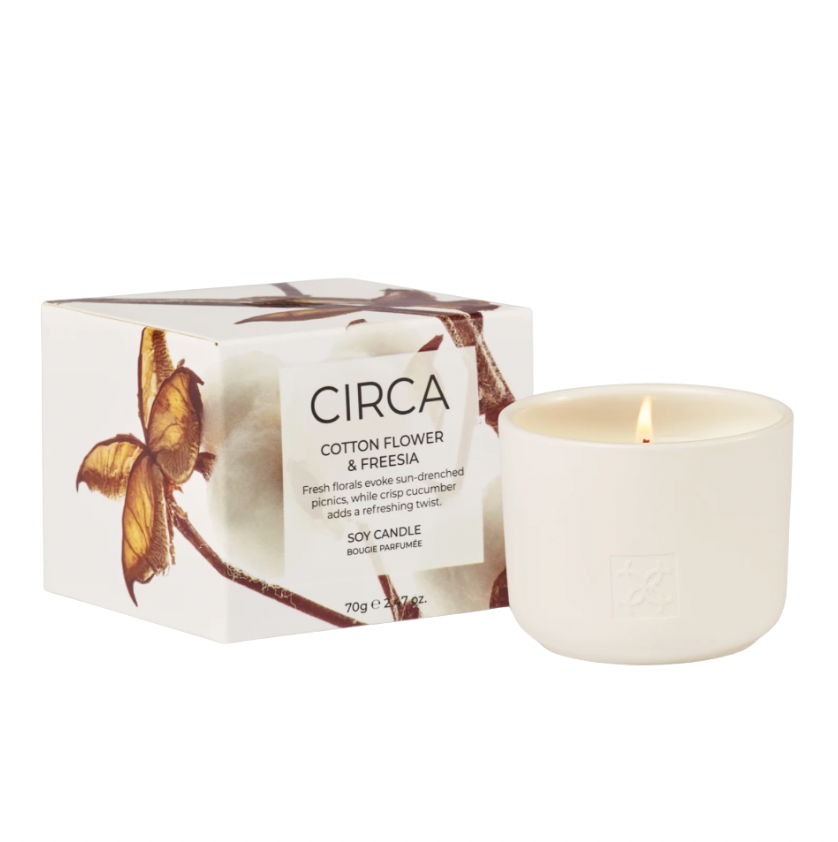 Cotton Flower & Fressia Soy Candle - 2 Sizes