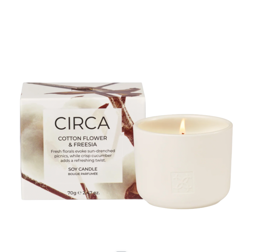 Cotton Flower & Fressia Soy Candle - 2 Sizes