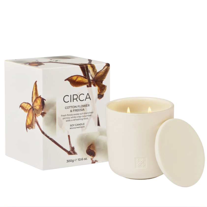 Cotton Flower & Fressia Soy Candle - 2 Sizes
