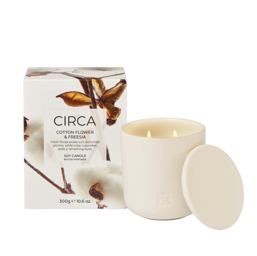 Cotton Flower & Fressia Soy Candle - 2 Sizes