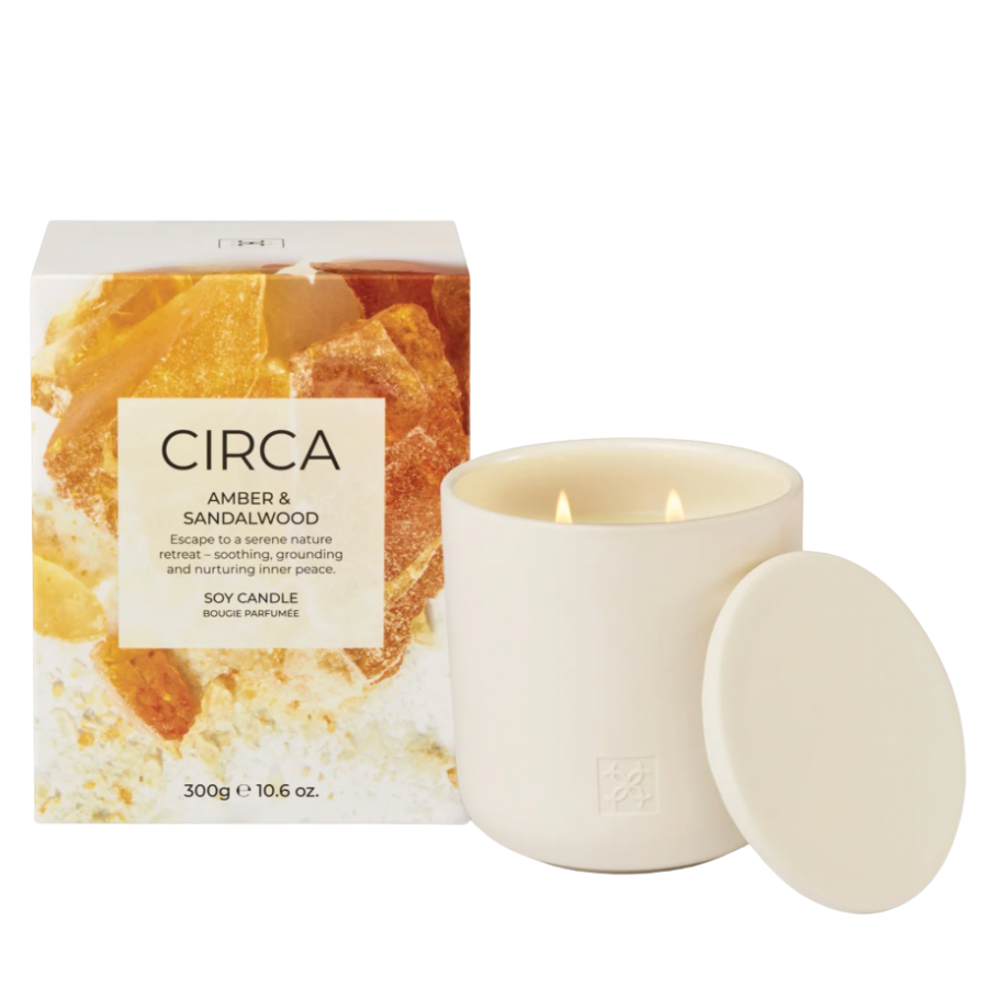 Amber & Sandalwood 300g Soy Candle