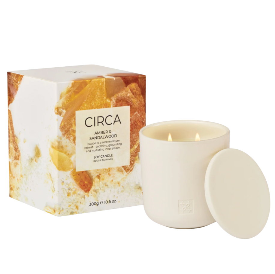 Amber & Sandalwood 300g Soy Candle