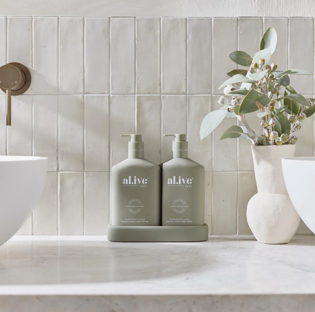 Al.ive 500mL Wash & Lotion Duo - Green Pepper and Lotus