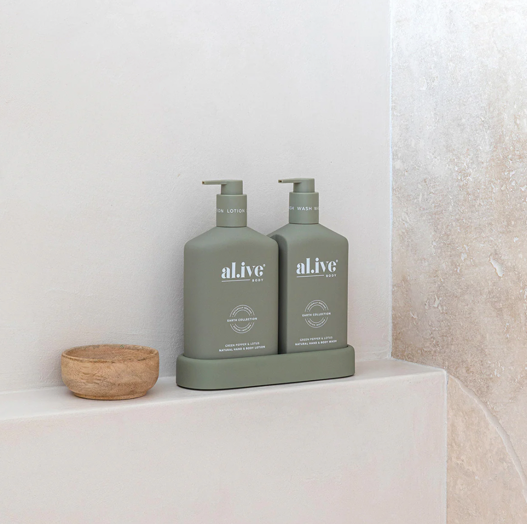 Al.ive 500mL Wash & Lotion Duo - Green Pepper and Lotus