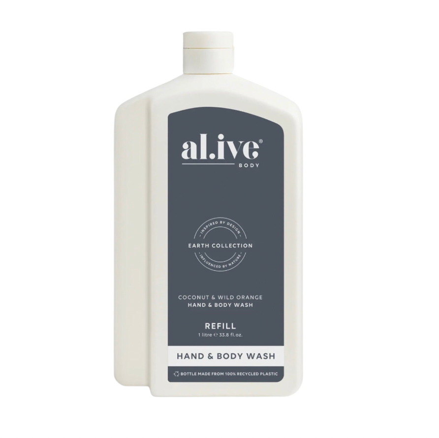 Al.ive 1L Hand & Body Wash Refill - Coconut & Wild Orange