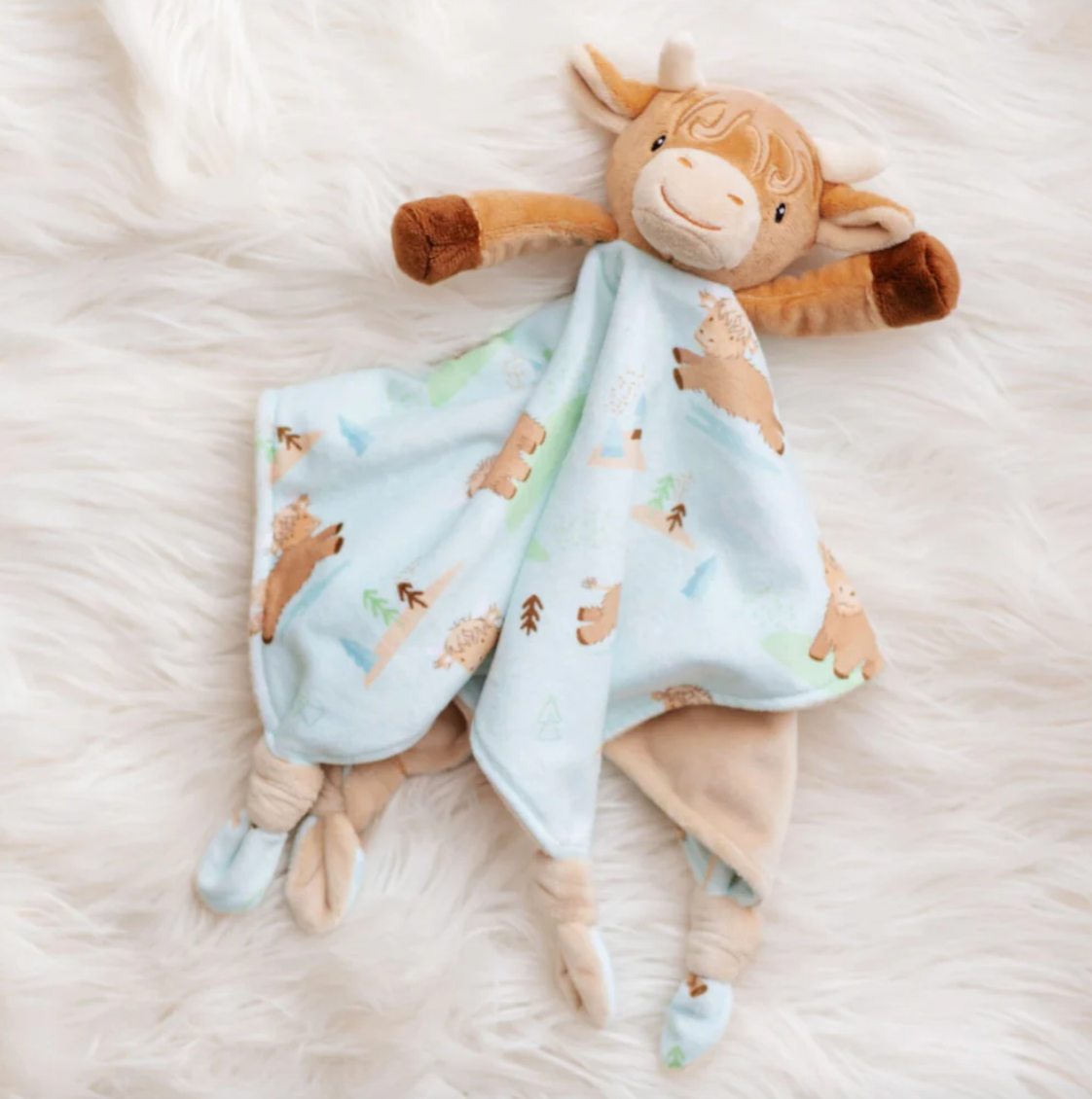 Mary Meyer Taggies - Hetty Highland Cow Character Blanket