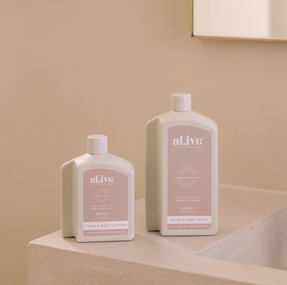 Al.ive 650mL Hand & Body Lotion Refill - Apricot & Sweet Fig