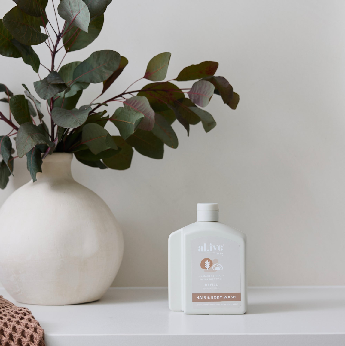 Al.ive 650mL Baby Wash Refill - Calming Oatmeal