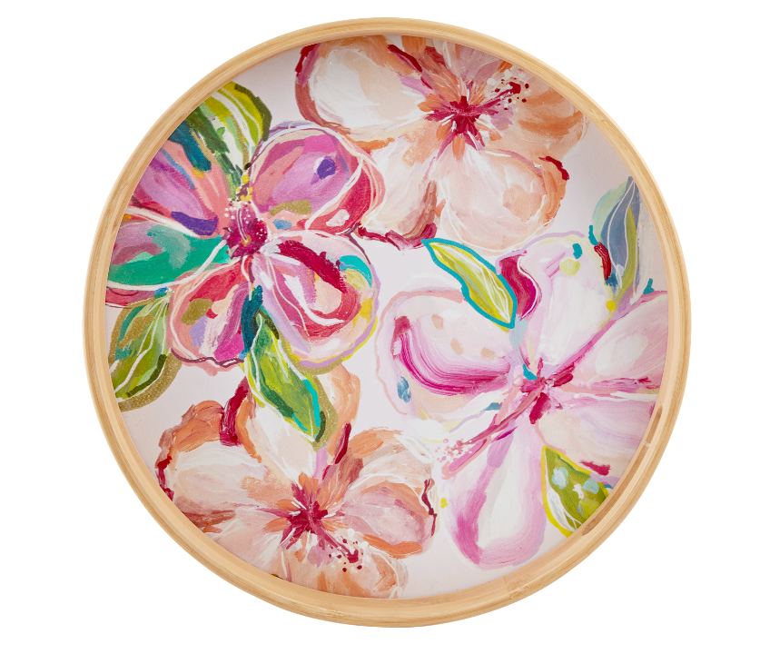 Talulah Round Bamboo Serving Platter