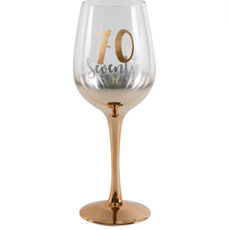 70 Rose Gold Ombre Wine Glass