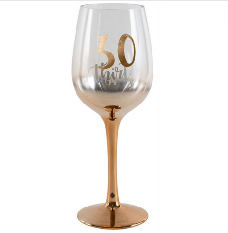 30 Rose Gold Ombre Wine Glass