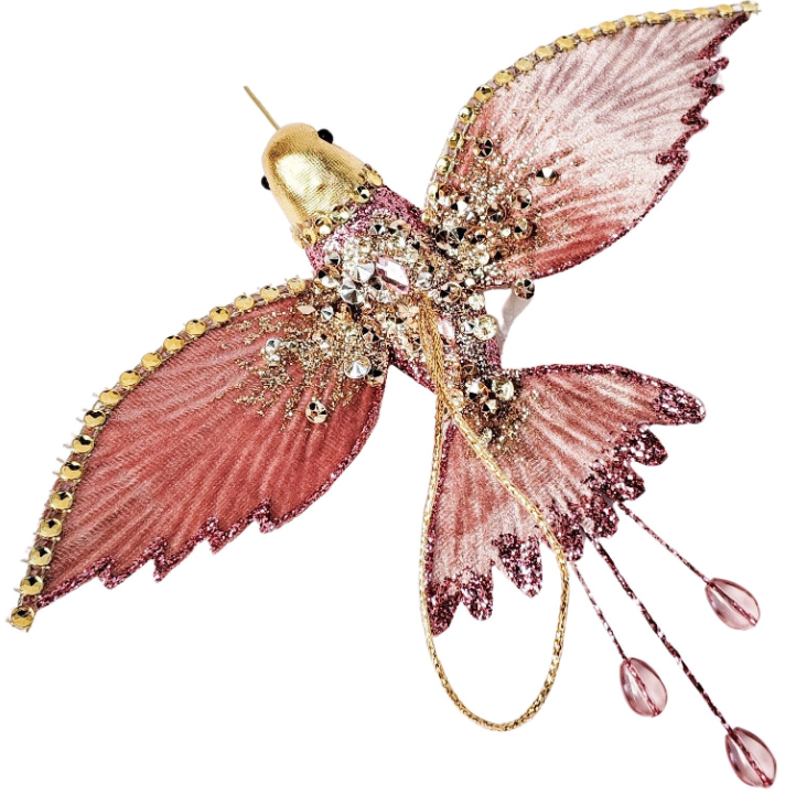 🎄Wooden Flying Hummingbird (Pink) Clip Decoration Ornament