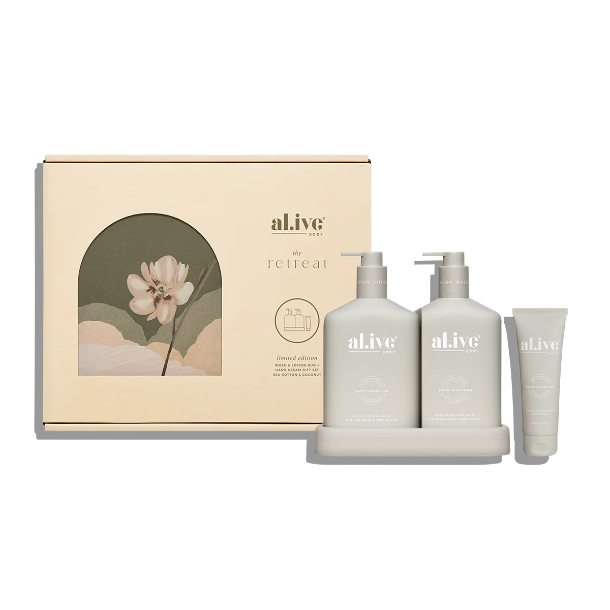 MOTHER'S DAY 2025 - Wash & Lotion duo + Hand Cream Gift Set - Sea Cotton & Coconut