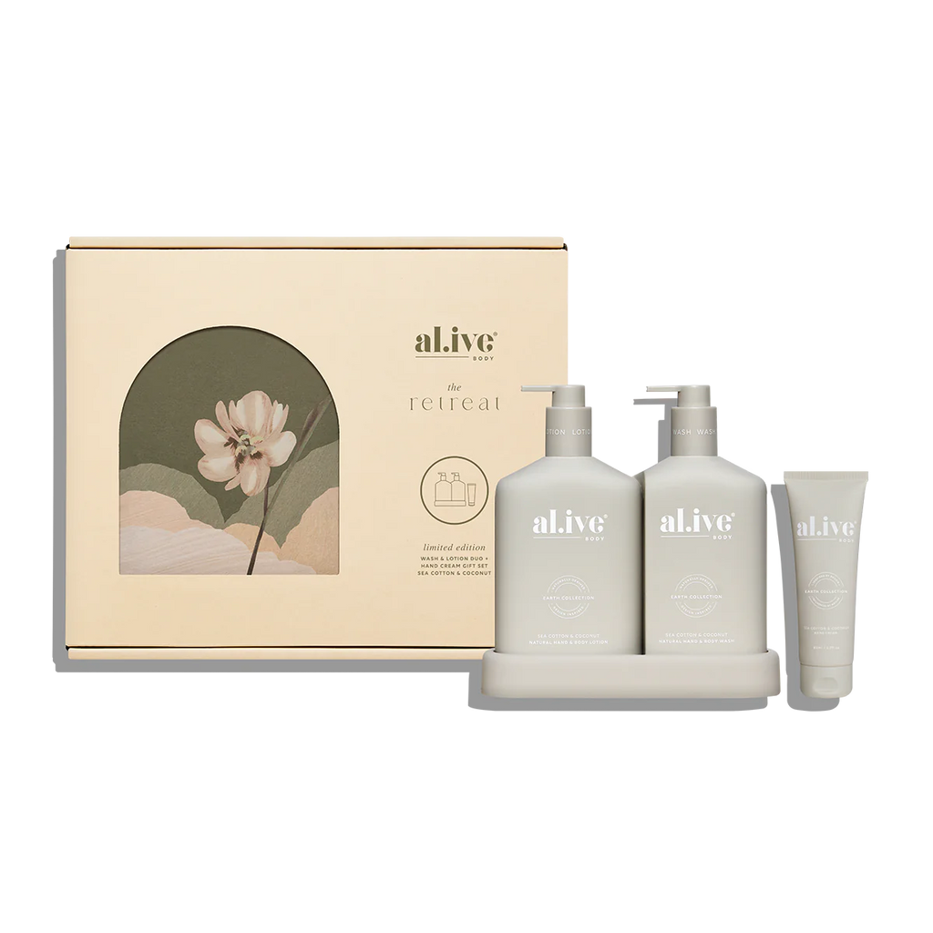 MOTHER'S DAY 2025 - Wash & Lotion duo + Hand Cream Gift Set - Sea Cotton & Coconut