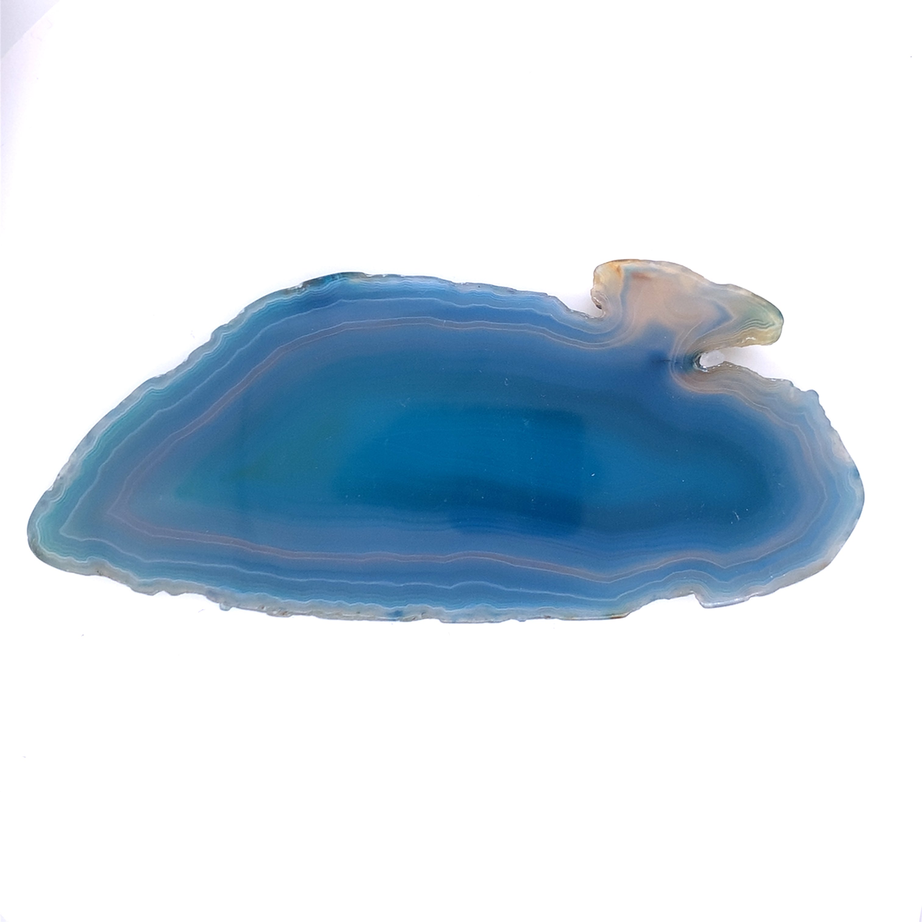 Blue Agate Coloured Crystal Plate