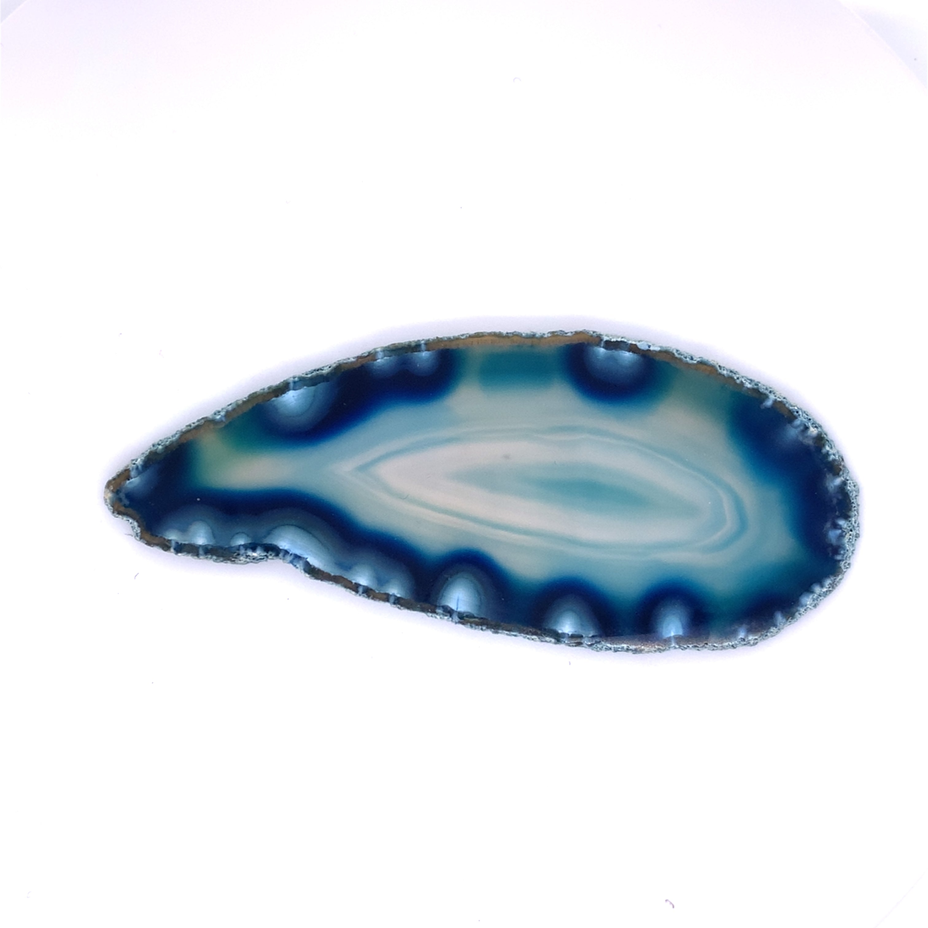 Blue Spots Agate Coloured Crystal Plate
