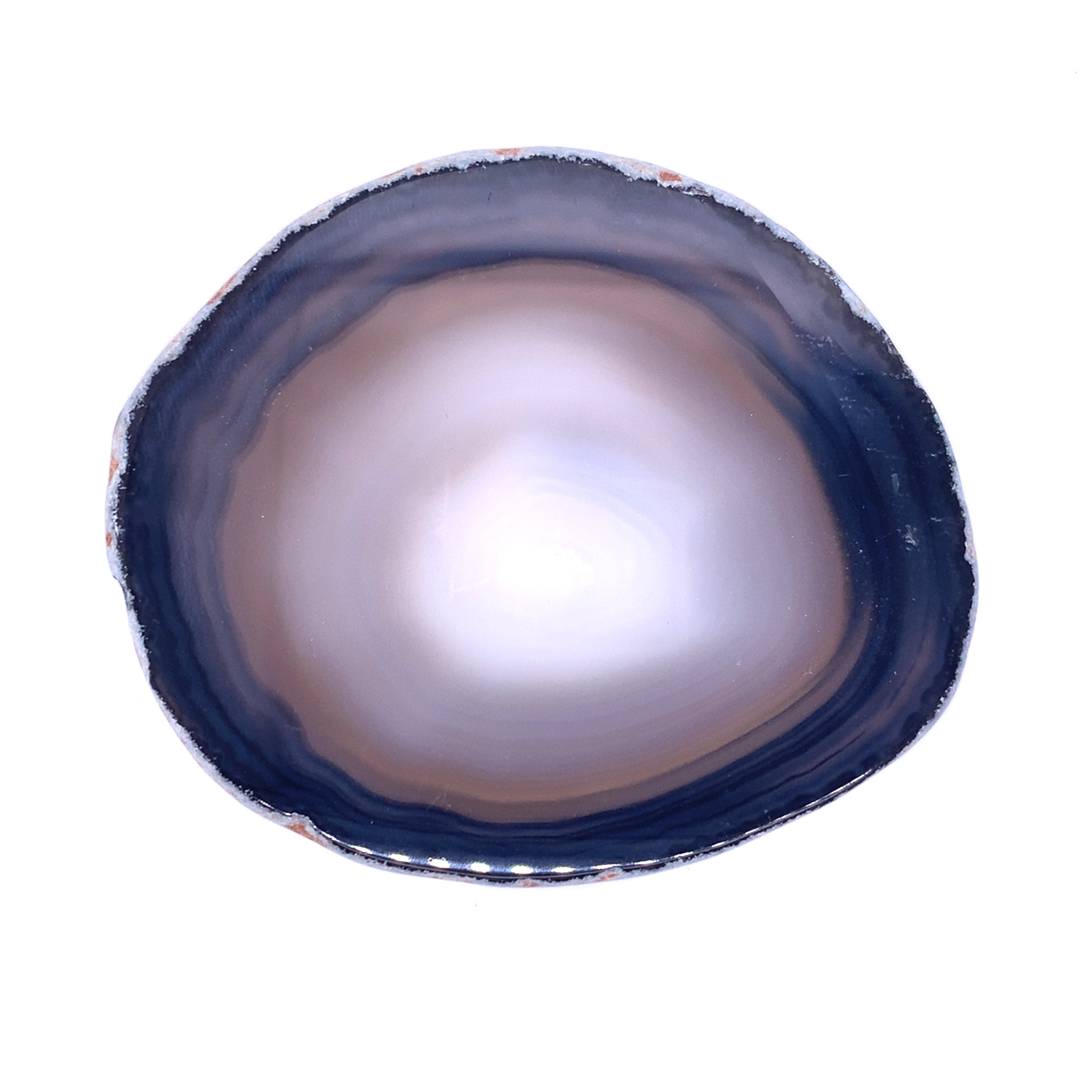 Circle Agate Coloured Crystal Plate