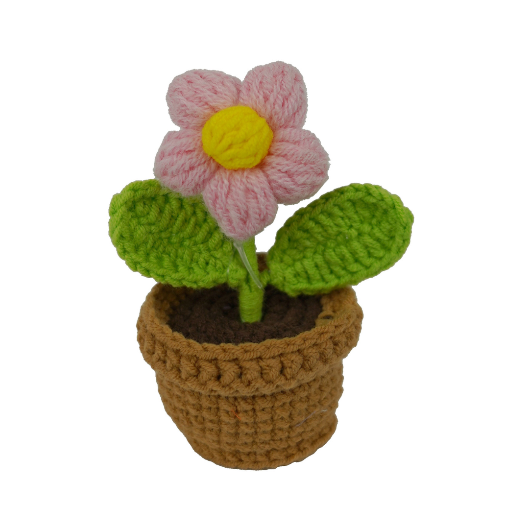 Crochet - Pink Daisy in Pot
