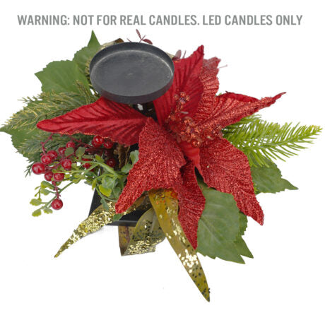 🎄Red Poins Led Candle Holder 30cm