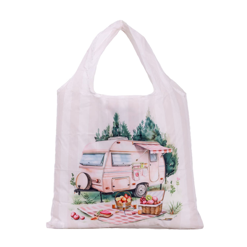 Caravan Pink Foldable Shopping Bag