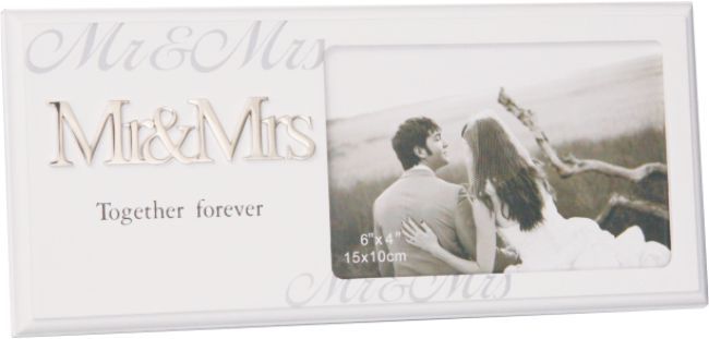 Mr & Mrs Rectangle Photo Frame