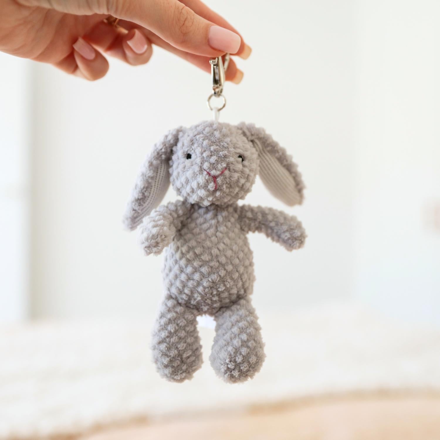 Mary Meyer Nubby Bunny Bag Charm - Grey