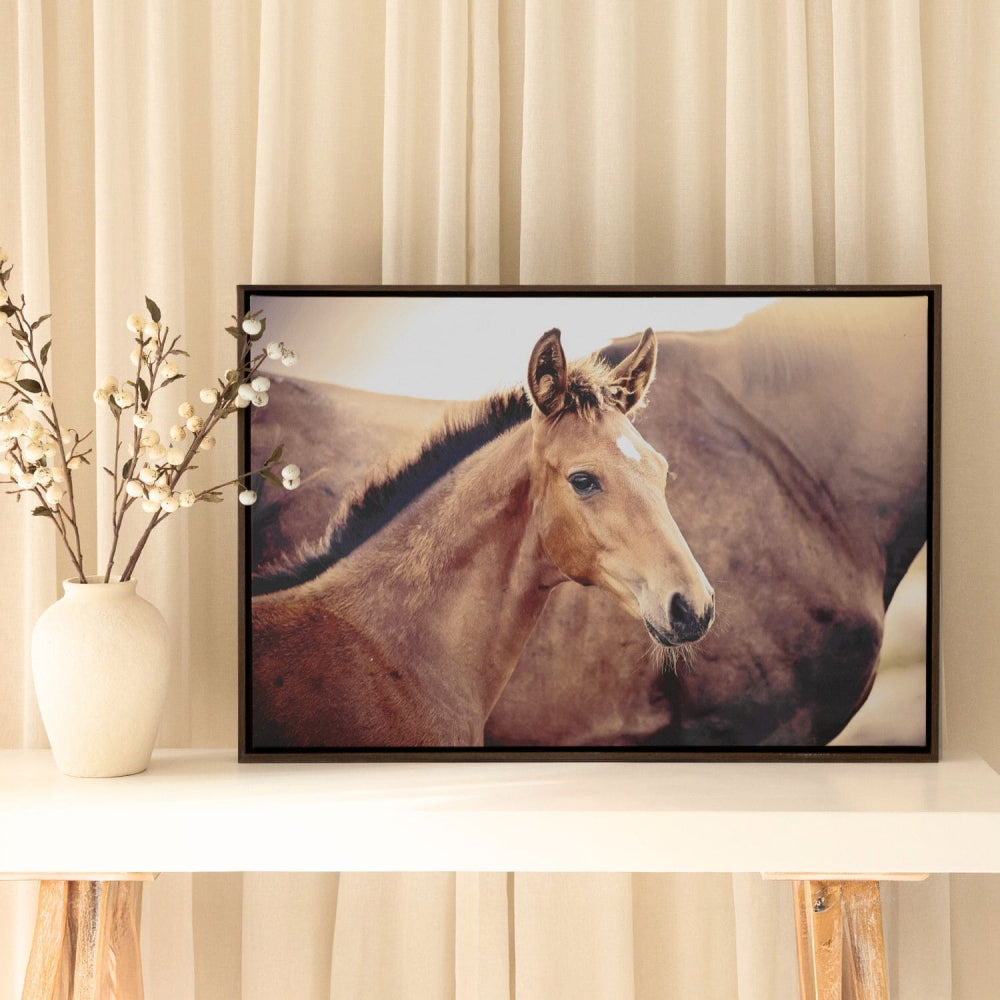 Rustic Meadow Horse Framed Canvas 94x64