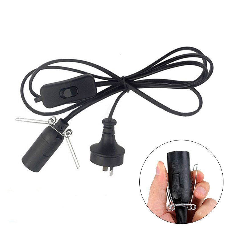 Black Crystal Lamp Power Cord (220V-240V)
