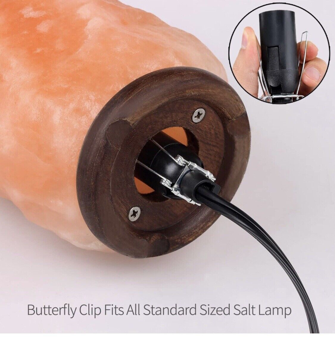 Black Crystal Lamp Power Cord (220V-240V)