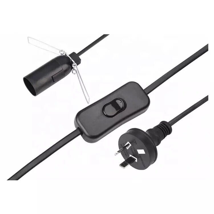 Black Crystal Lamp Power Cord (220V-240V)