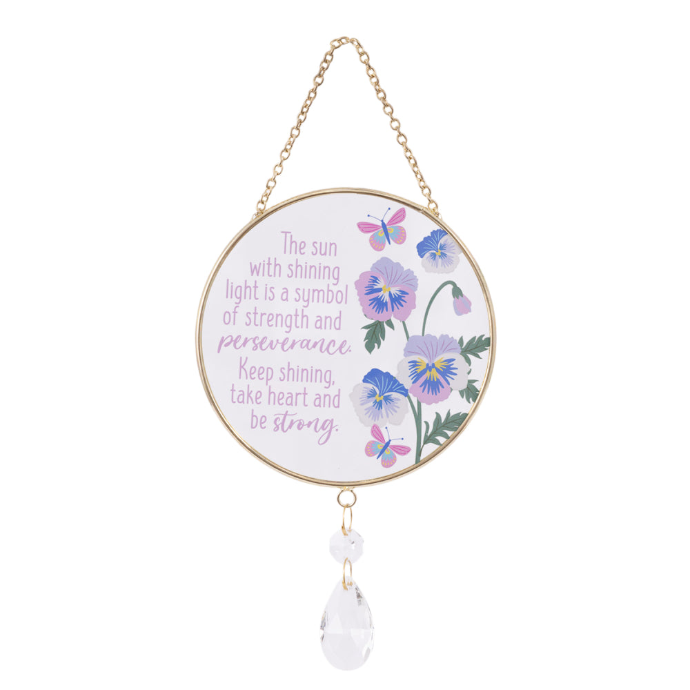 Unique & Uplifting Quoted Suncatcher (6 quoted floral designs)